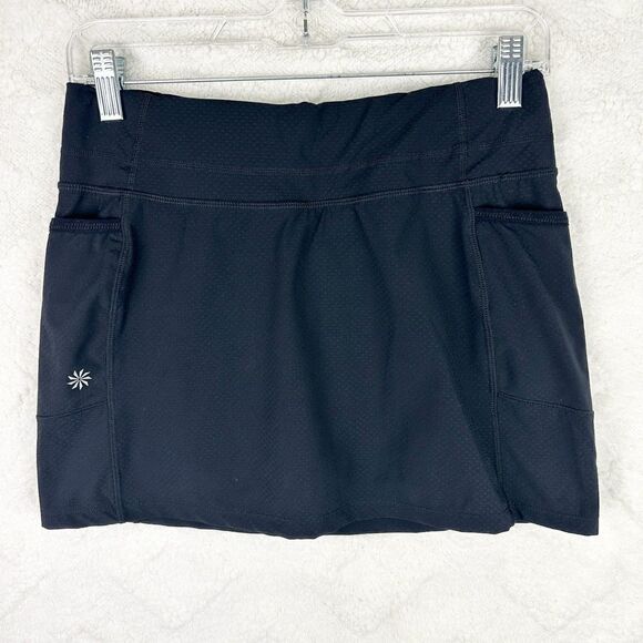 Athleta Dobby Be Free Skort Skirt Size XS Black Tennis Running Athletic - Picture 3 of 8
